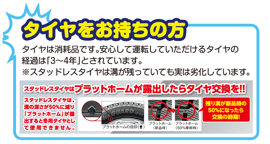 タイヤは消耗品です